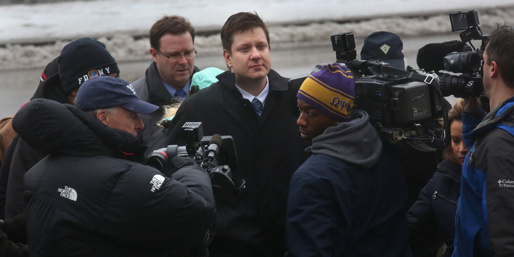 Police officer Jason Van Dyke arrives at the Leighton Criminal Court building in Chicago on Tuesday, Dec. 29, 2015. He plead not guilty in the shooting death of Laquan McDonald. (Nancy Stone/Chicago Tribune/TNS via Getty Images)