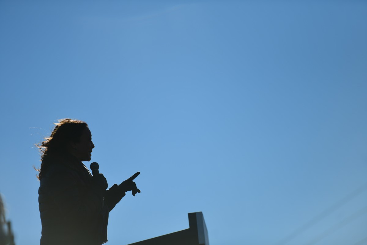 BETHLEHEM, PA - NOVEMBER 02:   Democratic vice presidential nominee Sen. Kamala Harris (D-CA) addresses supporters during a drive-in rally on the eve of the general election on November 2, 2020 in Bethlehem, Pennsylvania. Democratic presidential nominee Joe Biden, who is originally from Scranton, Pennsylvania, remains ahead of President Donald Trump by about six points, according to a recent polling average.  With the election tomorrow, Trump held four rallies across Pennsylvania over the weekend, as he vies to recapture the Keystone State's vital 20 electoral votes. In 2016, he carried Pennsylvania by only 44,292 votes out of more than 6 million cast, less than a 1 percent differential, becoming the first Republican to claim victory here since 1988. (Photo by Mark Makela/Getty Images)