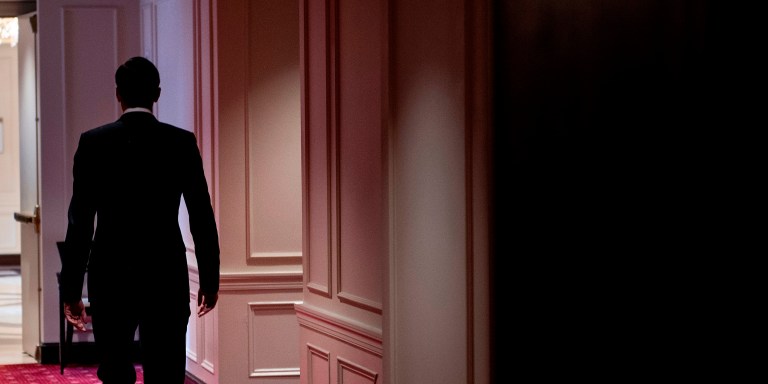 Senior Advisor Jared Kushner walks to a meeting with Qatar's Emir Tamim bin Hamad al-Thani and US President Donald Trump at the Palace Hotel on September 19, 2017 in New York City, on the sidelines of the United Nations General Assembly. / AFP PHOTO / Brendan Smialowski        (Photo credit should read BRENDAN SMIALOWSKI/AFP/Getty Images)