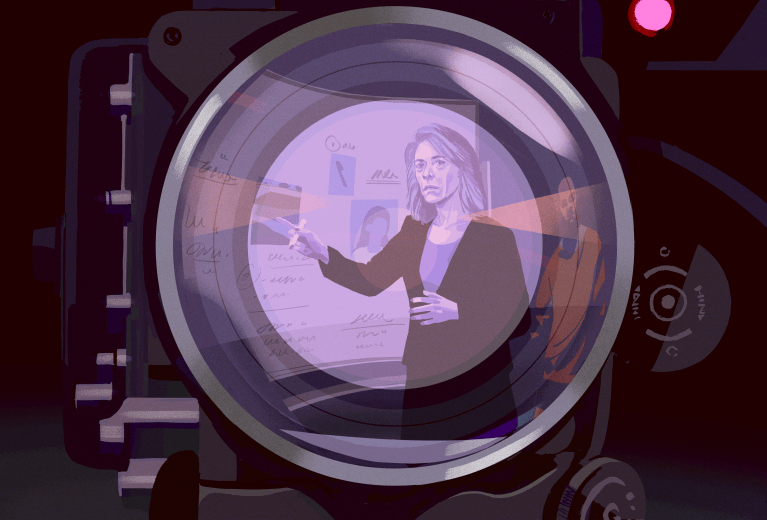 Illustration of Kelly Siegler Cold Justice by Patrick Leger for The Intercept